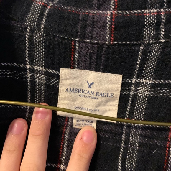 Black Distressed Flannel with Embroidery - Picture 5 of 5